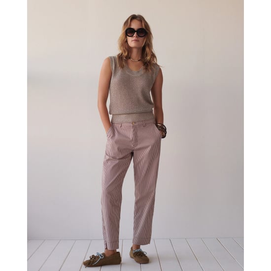 Summum 4s2988-12478 334 chino pant printed stripe twill deepfig - Image 6