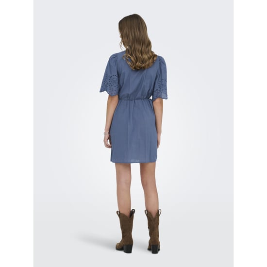 Only Onlhaskel 2/4 short emb belt dress - Image 3