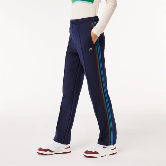 Women's Lacoste Side Stripes Track Pants in Navy Blue - Image 1