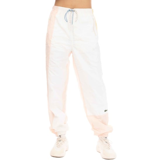Women's Lacoste Color Block Slim Cut Joggers in Flour - Image 1