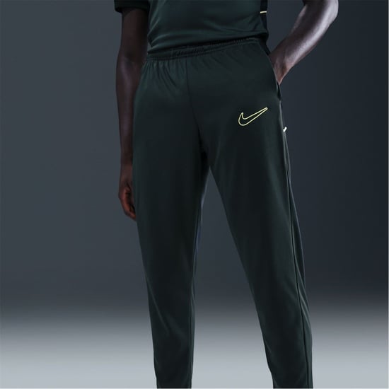 Men's Nike Zippered Tracksuit Bottoms Mens in Black/Lime - Image 6