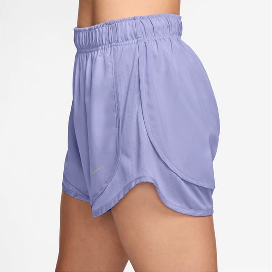 Women's Nike Dri FIT Mid Rise Brief Lined Running Shorts in Lilac Ice - Image 3