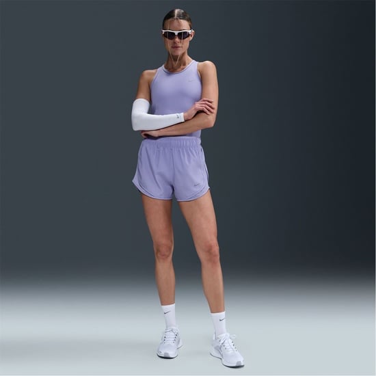 Women's Nike Dri FIT Mid Rise Brief Lined Running Shorts in Lilac Ice - Image 5
