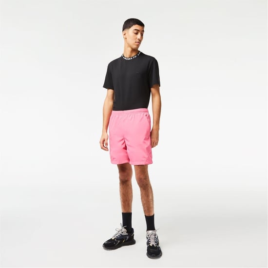 Men's Lacoste Taffeta Casual Shorts in Reseda Pink - Image 1