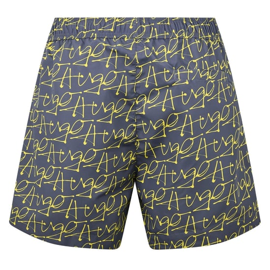 Men's Hugo Marco Swim Short with Lettering in BrightYellow730 - Image 2