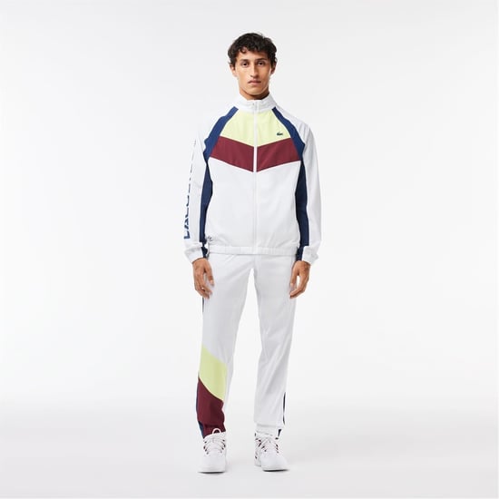 Men's Lacoste Wh1789 Trackst in White/Limeira - Image 1