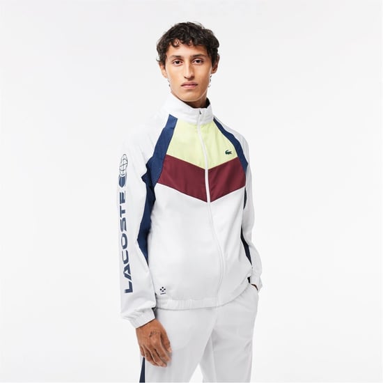 Men's Lacoste Wh1789 Trackst in White/Limeira - Image 2