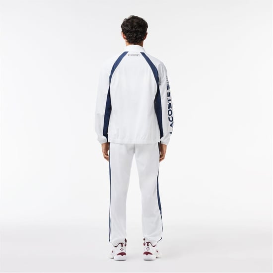 Men's Lacoste Wh1789 Trackst in White/Limeira - Image 3