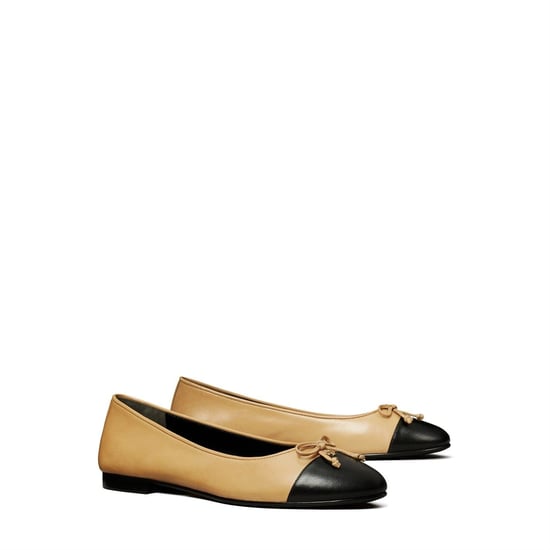 Women's Tory Burch Toe Ballet Flats in Ginger Black - Image 4