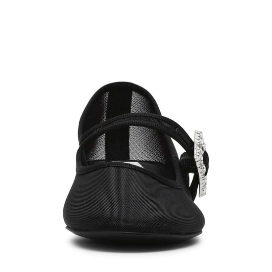 Women's Steve Madden Champaign Block Heel Court Shoes in Black Mesh - Image 4