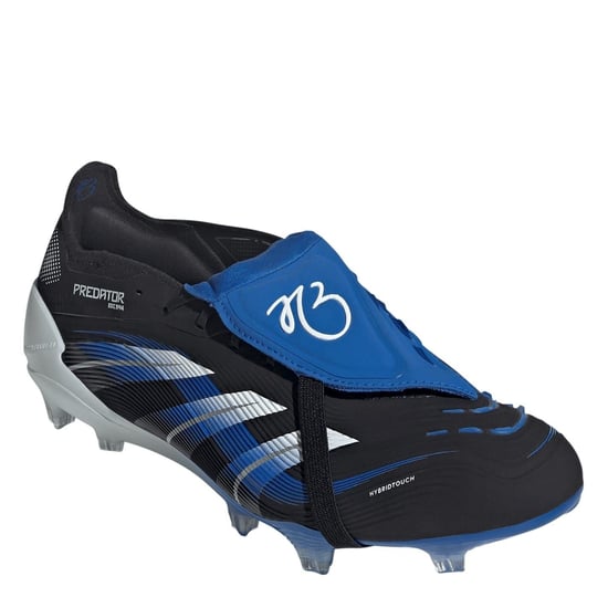 Men's adidas Elite Fold Over Tongue Firm Ground Football Boots in Black/Blue - Image 3