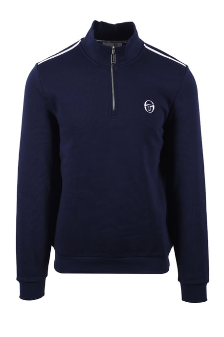 SERGIO TACCHINI LOCCHI HALF ZIP MARITIME BLUE/WHITE - Image 1