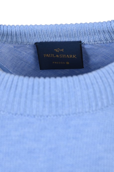 Paul & Shark CREW NECK KNITWEAR LIGHT BLUE - Image 4