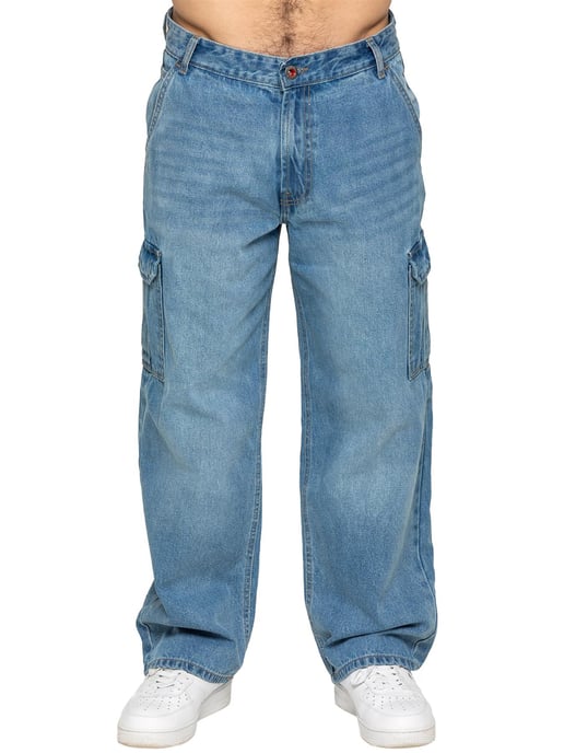 Enzo Milano | Mens Wide-Leg Cargo Jeans - Image 3