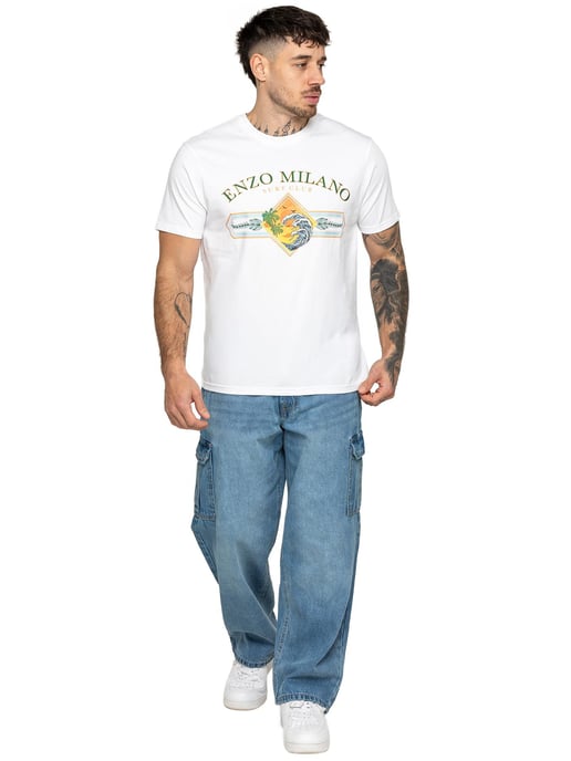 Enzo Milano | Mens Wide-Leg Cargo Jeans - Image 5