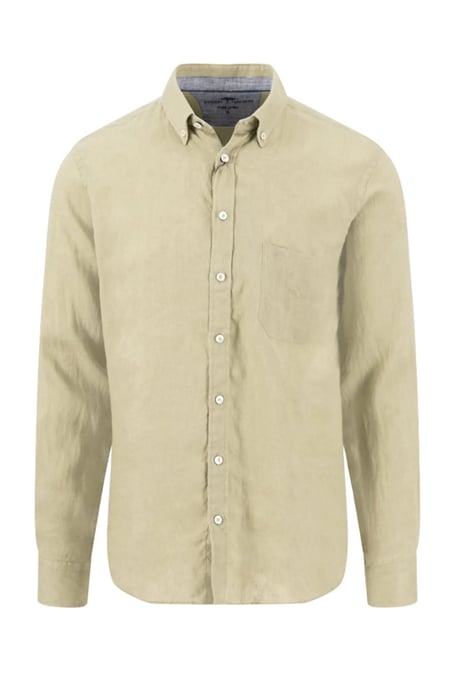FYNCH-HATTON LONG SLEEVED LINEN SHIRT PISTACHIO - Image 1