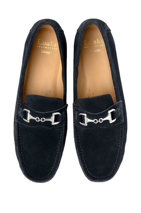 LOAKE HAWTHORN DRIVER SHOE NAVY SUEDE - Image 3