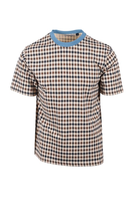 AQUASCUTUM CLUB CHECK T-SHIRT AVIO - Image 1