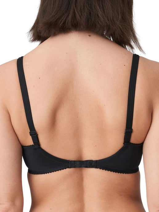 Satin Non Padded Full Cup Bra Black - Image 3