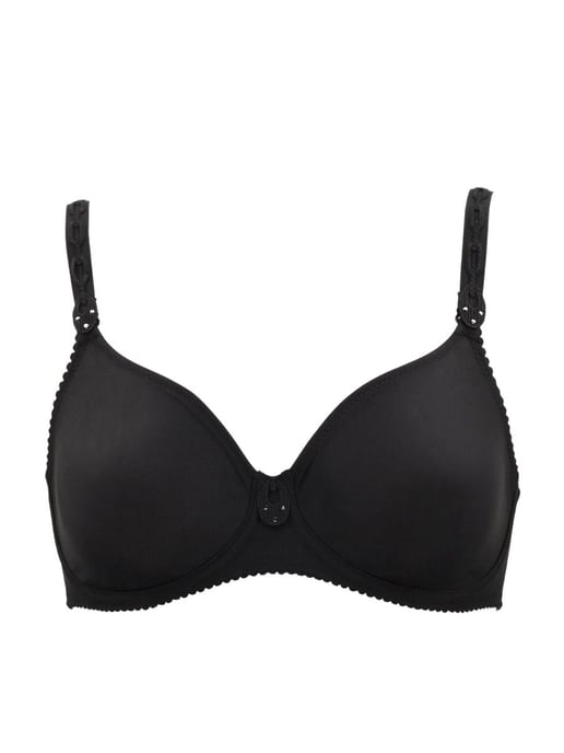Satin Non Padded Full Cup Bra Black - Image 4