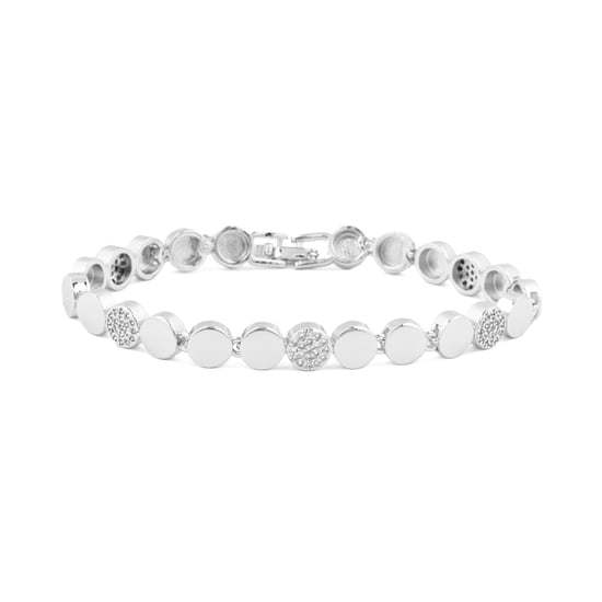 Luxenter Armband met glanzende zirkonia, afgewerkt met rhodium - Sywi - Image 1