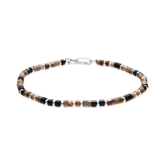 Luxenter Armband met zilveren afwerking en landschapsjaspis - Hayo - Image 1
