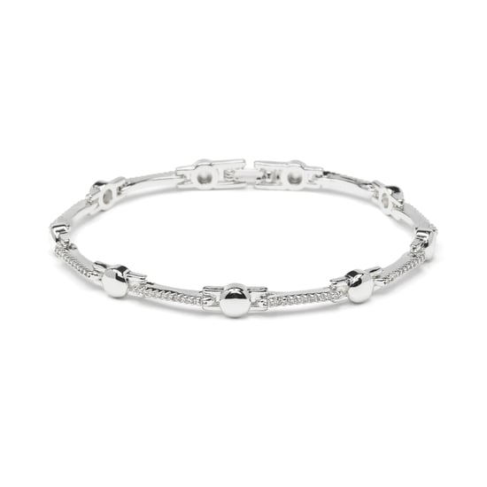 Luxenter Bráisléad zirconia geal ródiam-phlátáilte - Rarix - Image 1