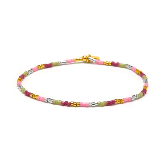 Luxenter Bráisléad Criostail Il-dathach le bailchríoch óir bhuí 18k - Limcus - Image 1