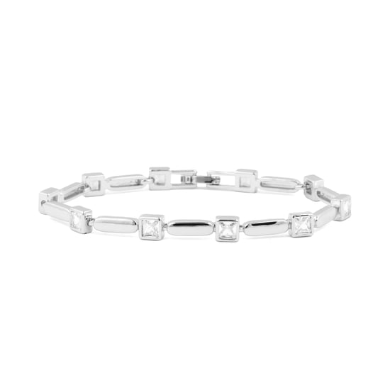 Luxenter Armband met schitterende zirkonia en rhodiumafwerking - Aslion - Image 1