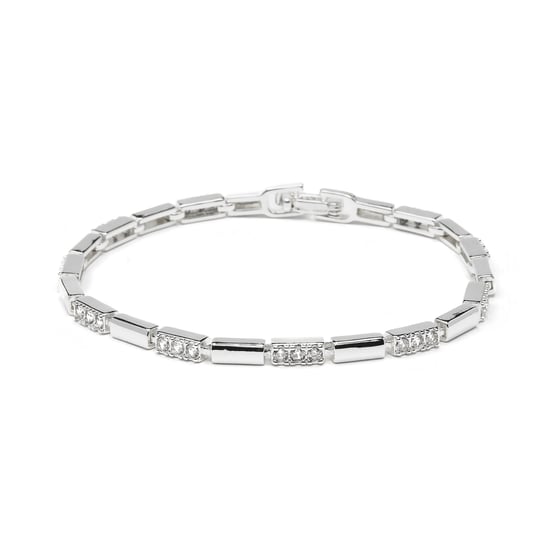 Luxenter Armband met glanzende zirkonia, afwerking in rhodium - Tavli - Image 1