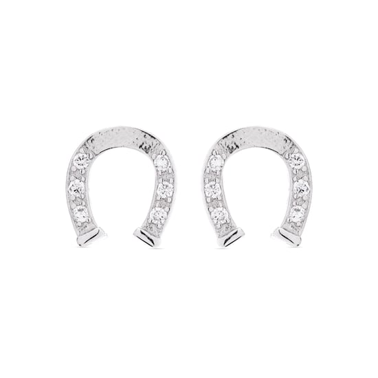 Luxenter 925 Sterling Silver and Brilliant Zirconia Earrings with rhodium finish - Infinity - Image 1