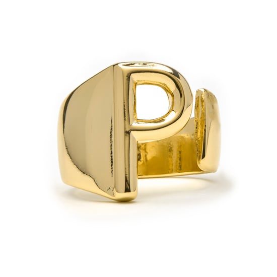 Luxenter Ring met 18-karaats geelgouden afwerking - Alphabet - Image 1