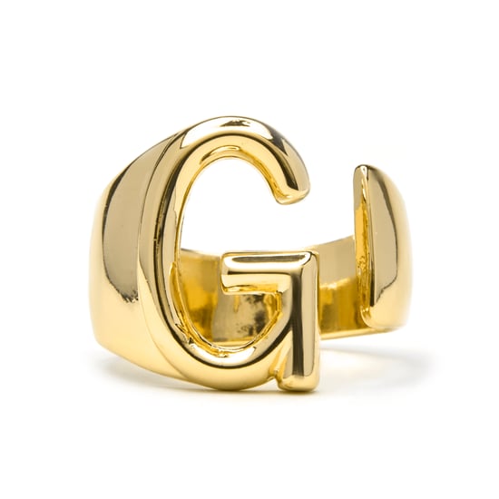 Luxenter Ring met 18-karaats geelgouden afwerking - Alphabet - Image 1
