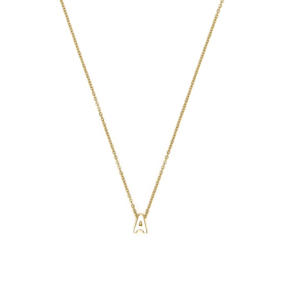 Luxenter 18k yellow gold finish necklace - Alphabet - Image 1