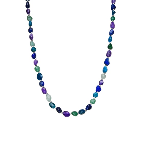 Luxenter Ketting met zilveren afwerking en natuurlijke amethist - Umavi - Image 1