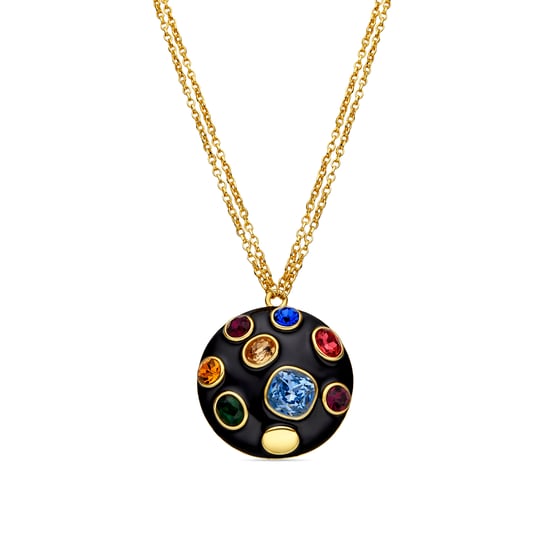 Luxenter Necklace with black lacquer and 18k gold finish - Yever - Image 1