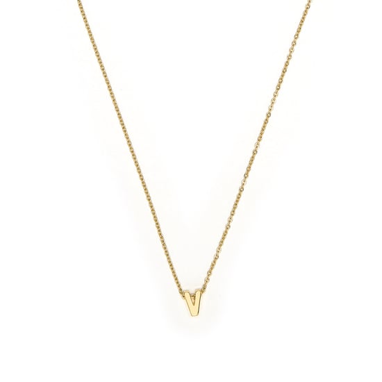 Luxenter 18k yellow gold finish necklace - Alphabet - Image 1