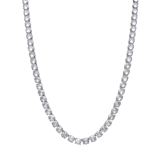 Luxenter Ketting met zilveren afwerking en glanzende zirkonia - Ginsi - Image 1
