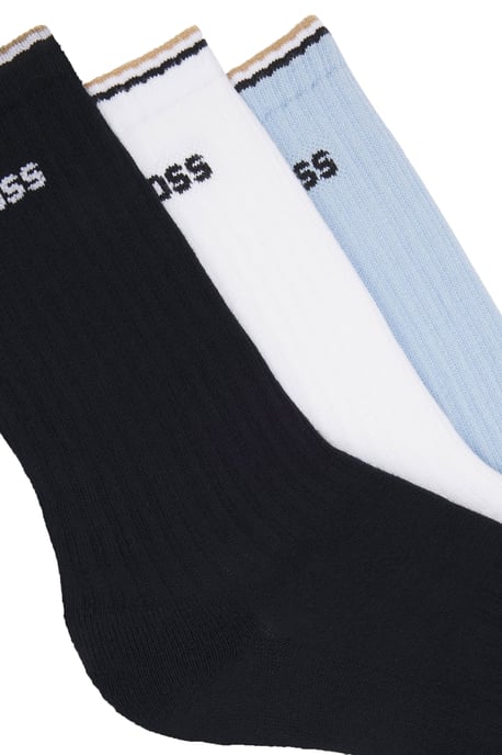 Boss Black BOSS 3 PACK RIB STRIPE SOCKS BLUE/NAVY/WHITE - Image 2