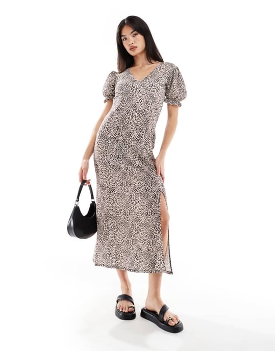 Miss Selfridge maxiklänning i leopardmönster - Image 4