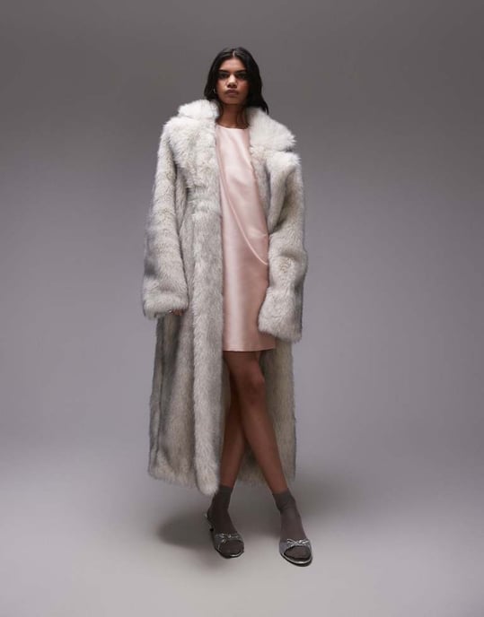 Topshop halter neck mini dress in structured pink blush - Image 2