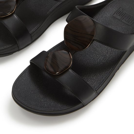 FitFlop Fino marbled-stone h-bar slides - Image 3