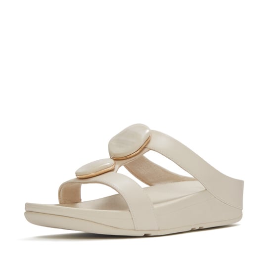 FitFlop Fino marbled-stone h-bar slides - Image 2