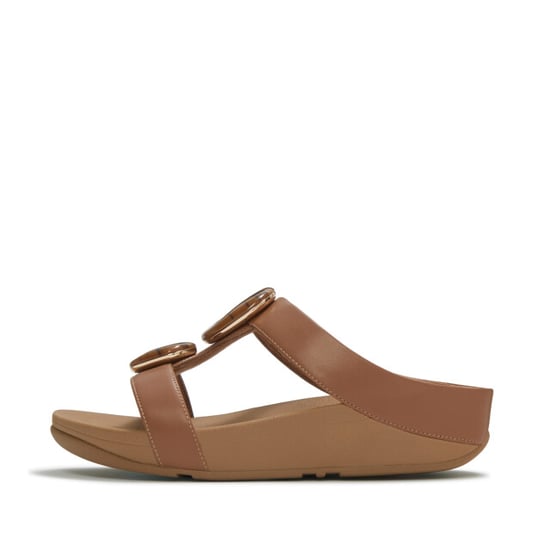 FitFlop Fino marbled-stone h-bar slides - Image 5