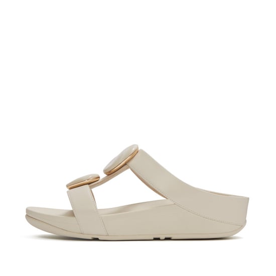 FitFlop Fino marbled-stone h-bar slides - Image 6