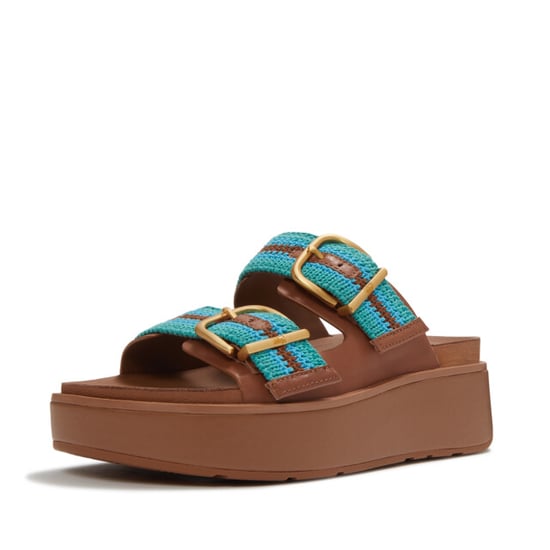FitFlop Gen-ff max buckle stripe-webbing two-bar slides - Image 1