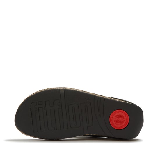 FitFlop Lulu lux graphic-weave leather cross slides - Image 3
