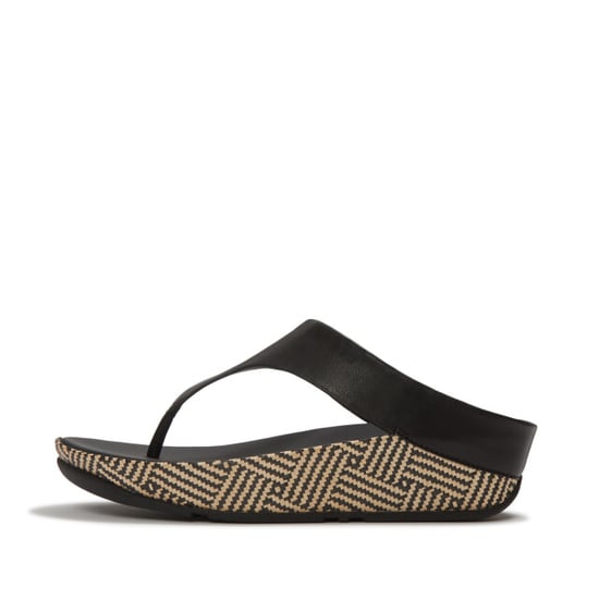 FitFlop Lulu lux graphic-weave leather cross slides - Image 6