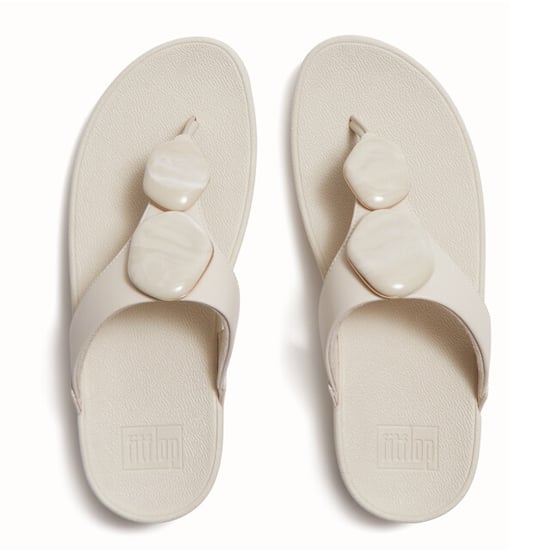FitFlop Lulu marbled-stone toe-post sandals - Image 6