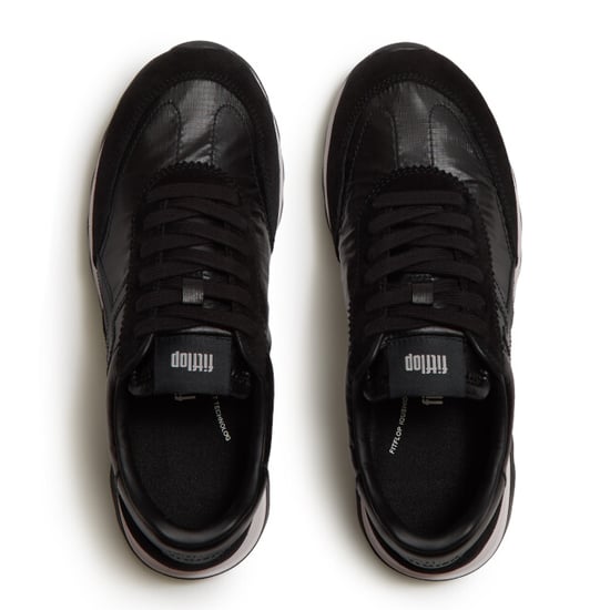 FitFlop Retro-q ff metallic-fabric/suede sneakers - Image 2